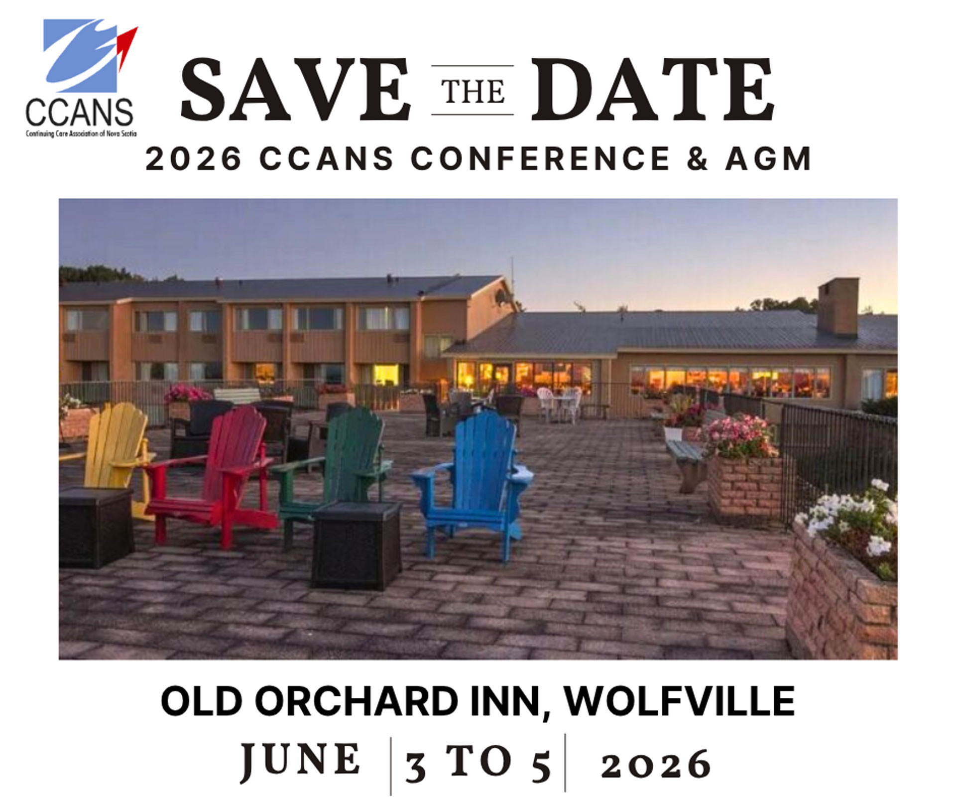 2026 CCANS Conference & AGM - Save The Date Poster